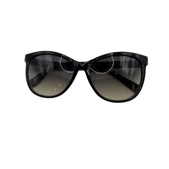 Max Mara Black Thin Sunglasses Size Medium Prescription Extra Lenses Case